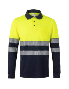 Polo Velilla 305525 bicolor manga larga alta visibilidad