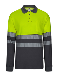Polo Velilla 305525 bicolor manga larga alta visibilidad 2