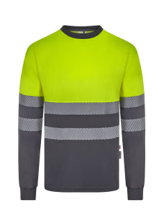 Camiseta Velilla 305619 bicolor alta visibilidad